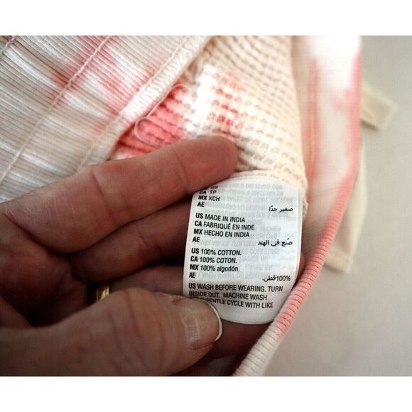 Style & Co 100135811MS Women's Sz XS Pink Tie Dye Waffle-Knit Jogger Pants - Picture 4 of 10